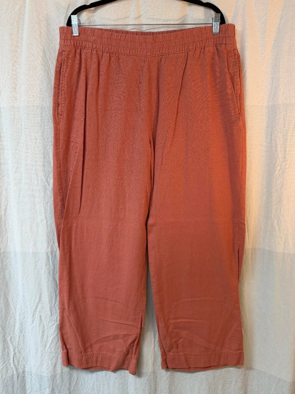 High-Waisted Linen-Blend Super Wide-Leg Pants